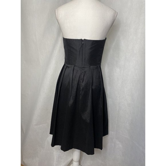 Calvin Klein Women’s Strapless Sweetheart Dress Short Black Satin Size 4 - Picture 6 of 13